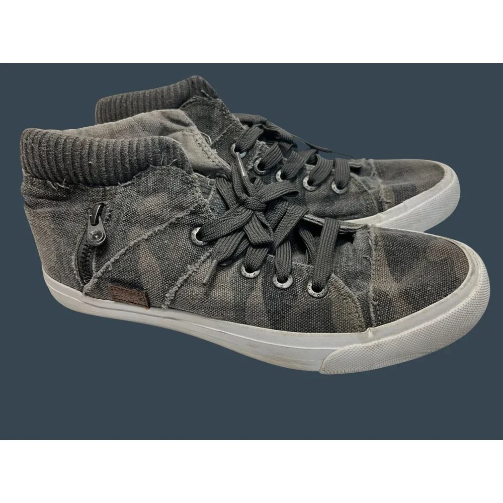 Blowfish Malibu Martini Mid-Top Sneakers womens 10M Camo Canvas Casual Shoes‎